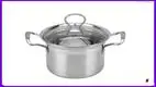 18cm Stainless Steel Soup Pot - Professional Cookware
 1