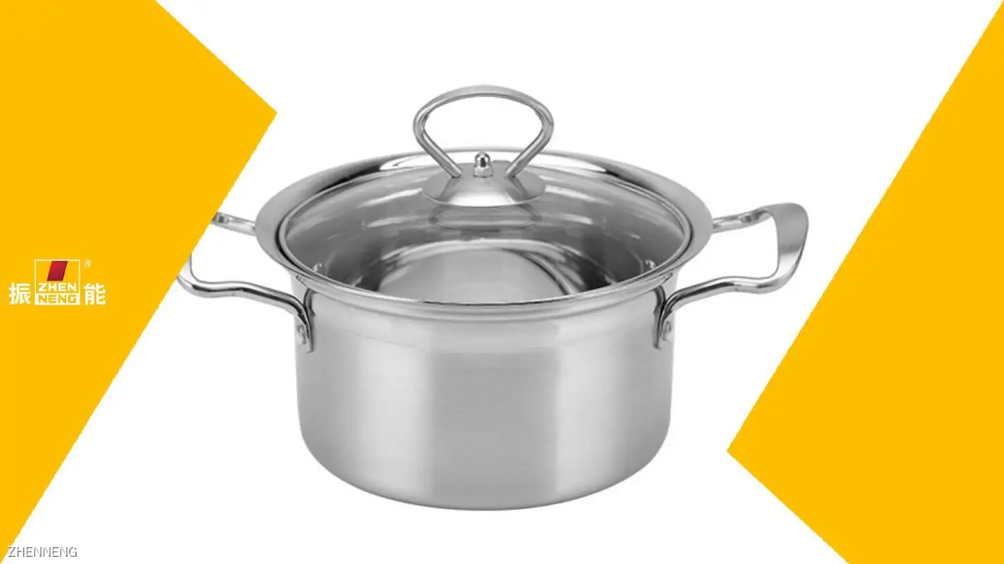 18cm Stainless Steel Soup Pot with Lid 1