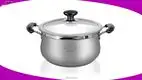 20cm Stainless Steel Soup Pot with Drum-Shaped Glass Lid 1