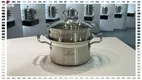 16-18厘米不锈钢汤锅，带蒸笼 - 高品质 1
