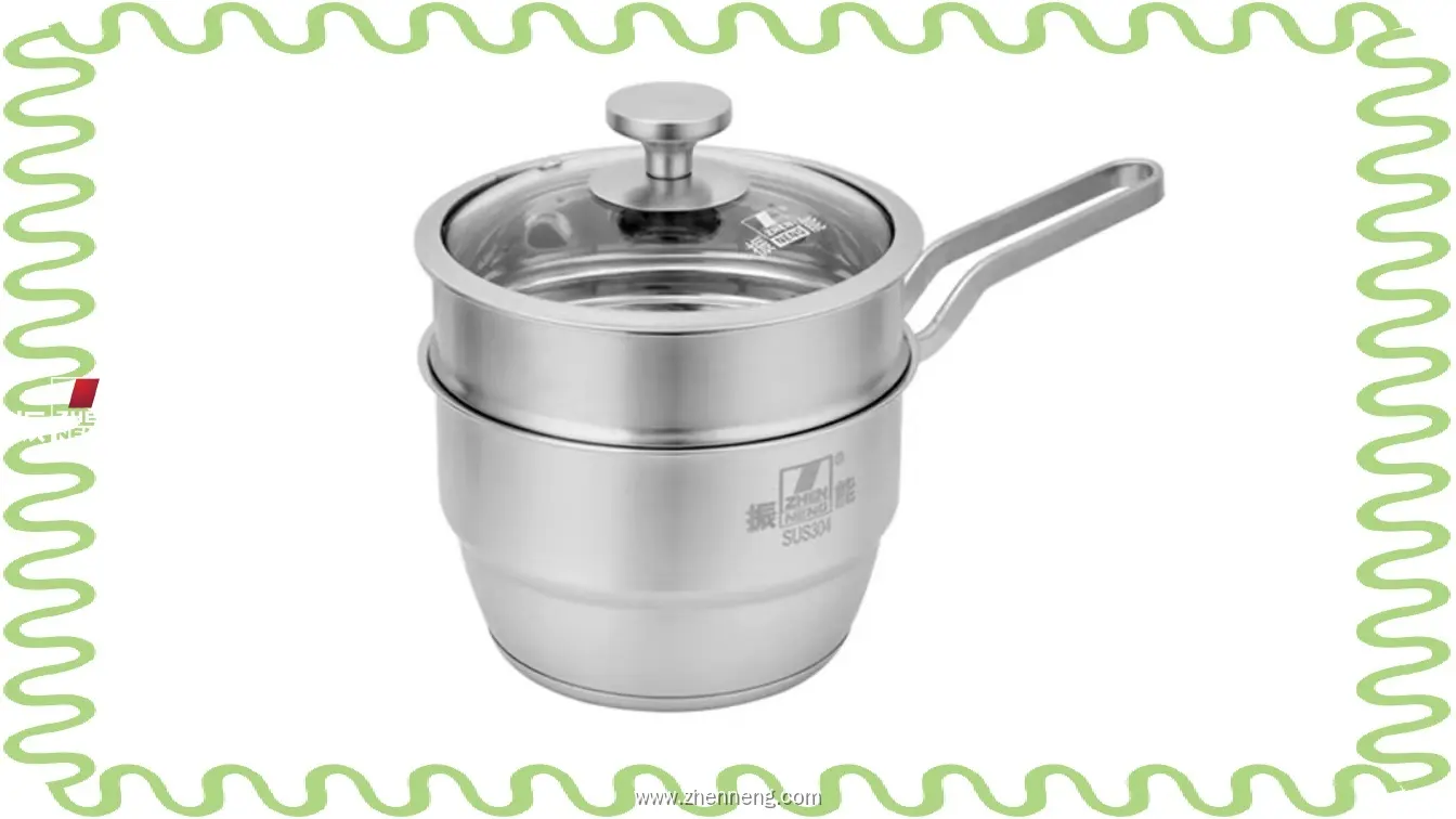16cm Stainless Steel Milk Pot with Steaming Insert 1