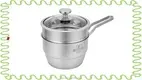 16cm Stainless Steel Milk Pot with Steaming Insert 1