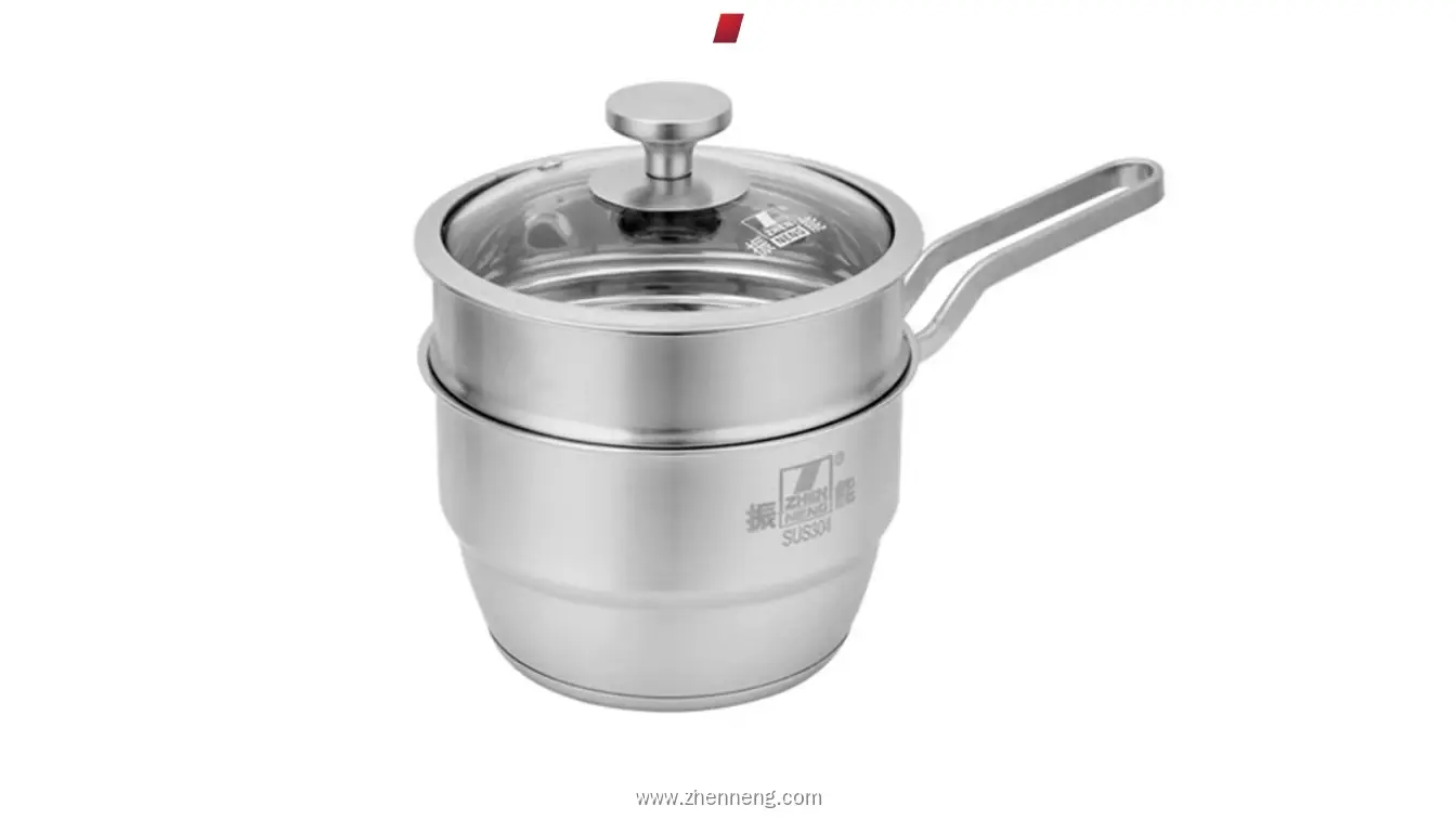 16厘米不锈钢奶锅，带蒸屉1个 1
