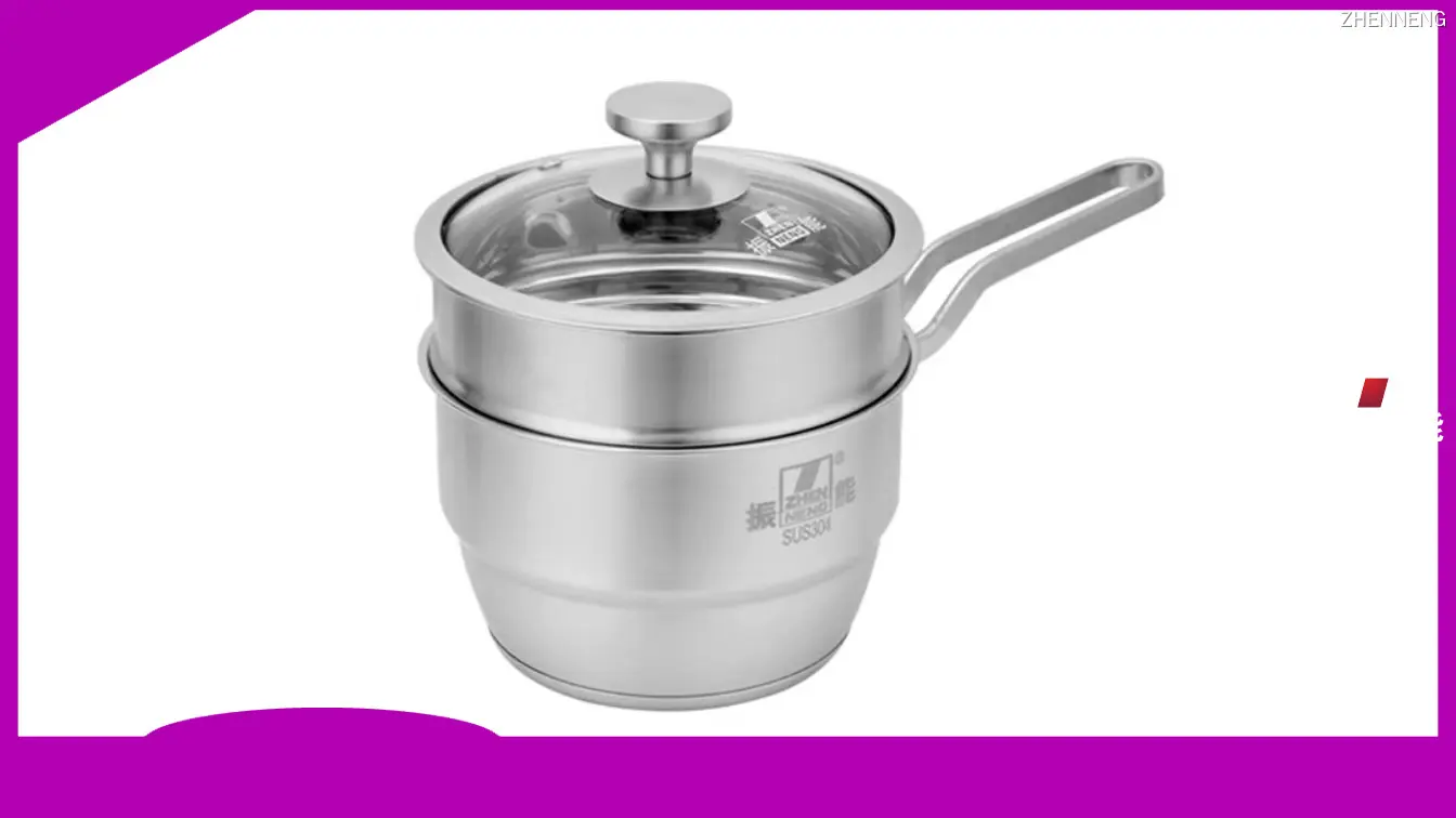 Pot à lait personnalisable de 16 cm en acier inoxydable avec insert vapeur 1