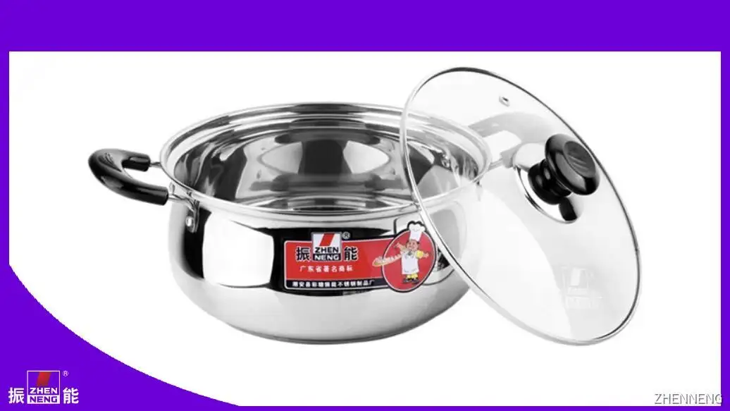 6 Quart Stainless Steel Stock Pot with Glass Lid & Bakelite Handle - High Quality & Customizable 1