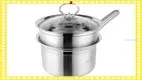 16cm Stainless Steel Milk Pan with Steamed Grid 1
