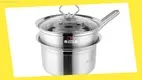 16cm Stainless Steel Milk Pan with Lid1 1
