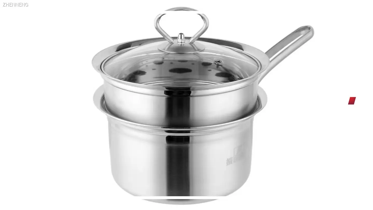 Premium 16cm Stainless Steel Milk Pan with Steamed Grid 1
