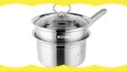 16cm 스테인리스 스틸 우유 냄비 (전문가용 찜 그릴 포함) 1
