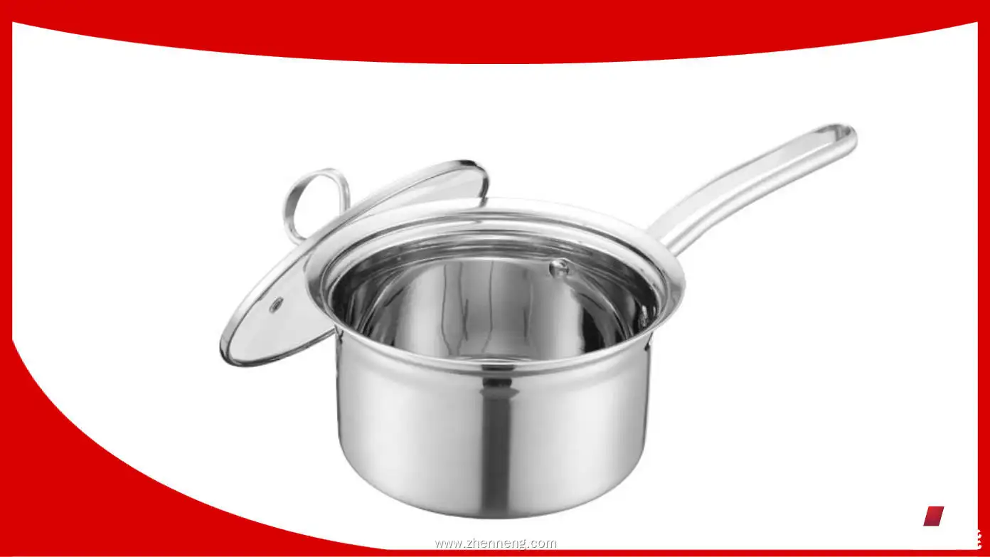 Молочник из нержавеющей стали диаметром 16 см с длинной ручкой - популярный товар. 1