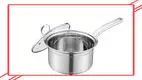 16cm Stainless Steel Milk Pot with Long Handle - Boil Milk Easily 1