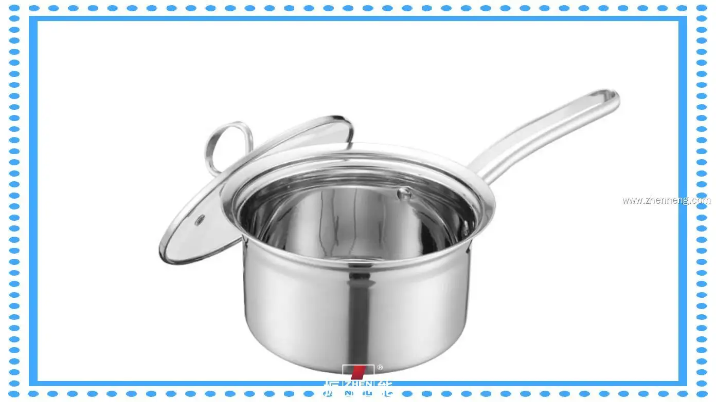 16cm Stainless Steel Milk Pot with Glass Cover - Superior Quality 1