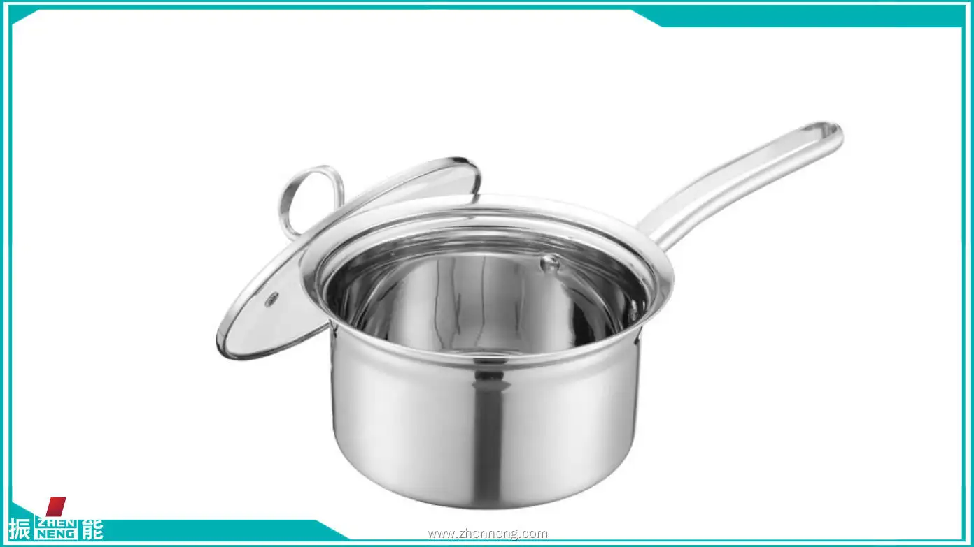 16厘米不锈钢奶罐，带玻璃盖 1