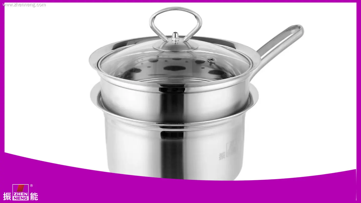 16cm Heat Resistant Stainless Steel Milk Pan with Steamed Grid and Lid 1