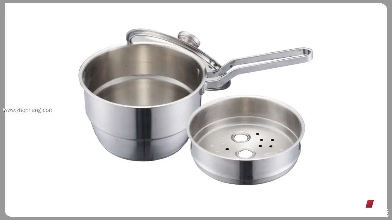 18CM Stainless Steel Milk Cooker with Steaming Cage - Premium Quality Milk Pan 1
