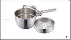 18CM Stainless Steel Milk Cooker with Steaming Cage - Premium Quality Milk Pan 1