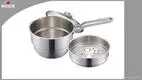 Stainless Steel Milk Pan with Steamer Grid - Superior Quality 1