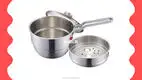 Stainless Steel Milk Pan with Lid and Steamer Grid - Premium Quality 1