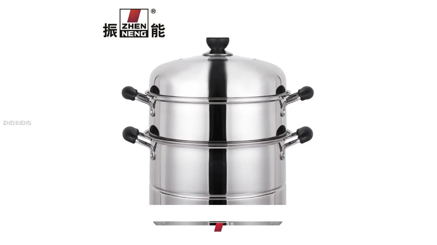 26cm Stainless Steel Double Bottom Steamer with Visible Cover & Steaming Cage 1