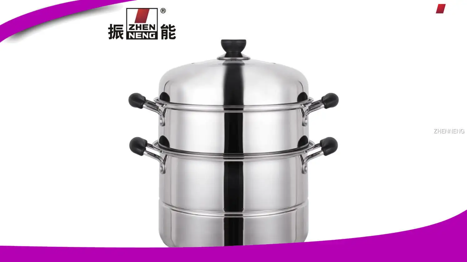 可定制24厘米不锈钢蒸锅 - 双层，可视盖 1