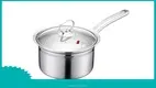 Premium 16cm Stainless Steel Milk Pan with Lid 1