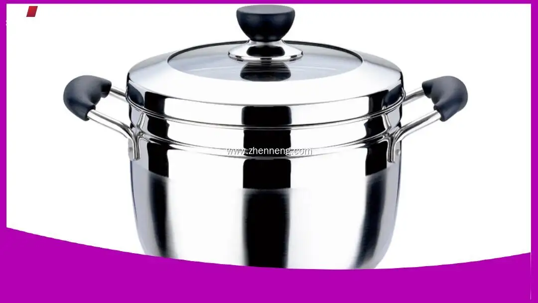 Stainless Steel Steamer Pot with Glass Lid 1