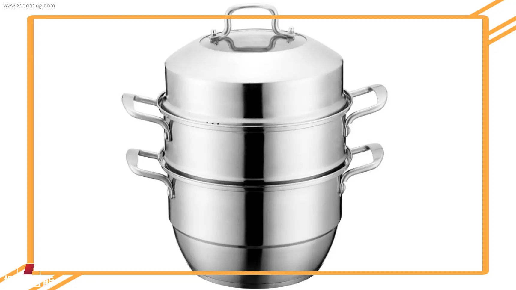 قدر طهي بالبخار من الفولاذ المقاوم للصدأ مقاس 26 سم - أواني طهي عالية الجودة من طبقتين 1