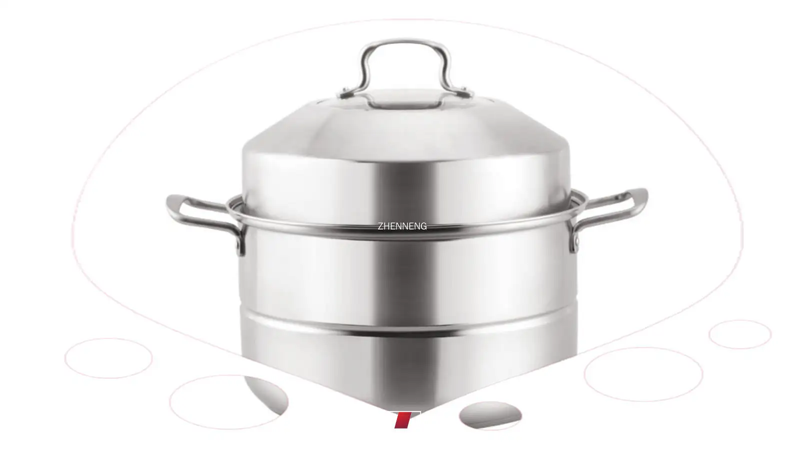 Olla vaporera de acero inoxidable de alta calidad de 30 cm 1