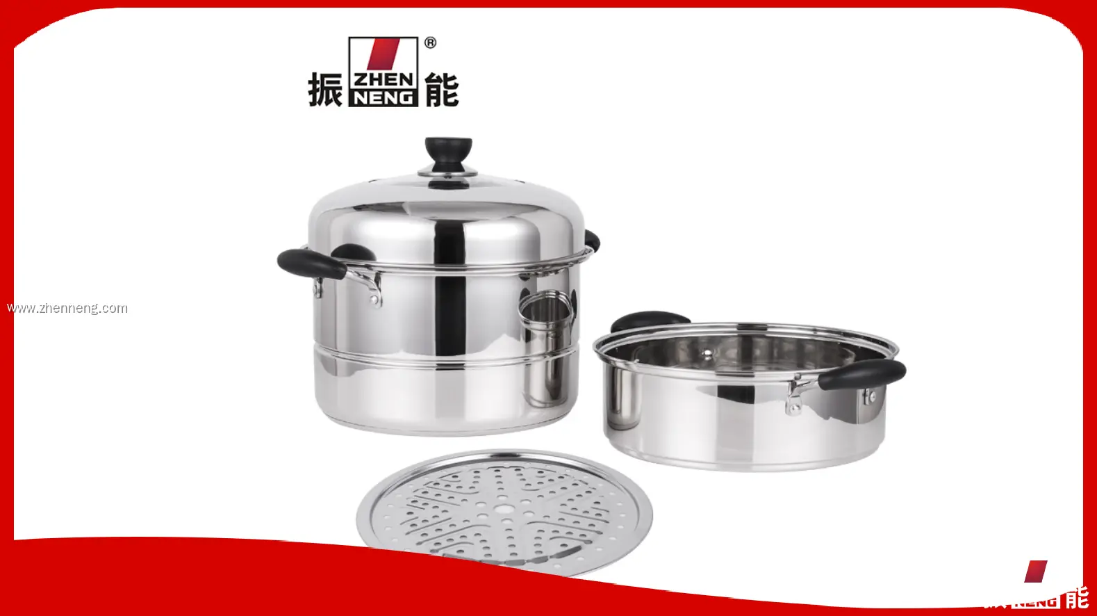 耐用双层不锈钢汤蒸笼 - 大容量炊具 1