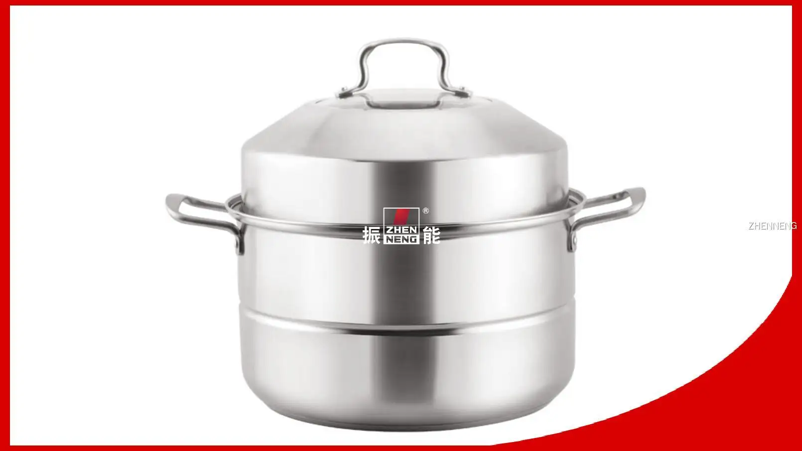 26cm Stainless Steel Double Handle Food Steamer - High Performance & Quality 1