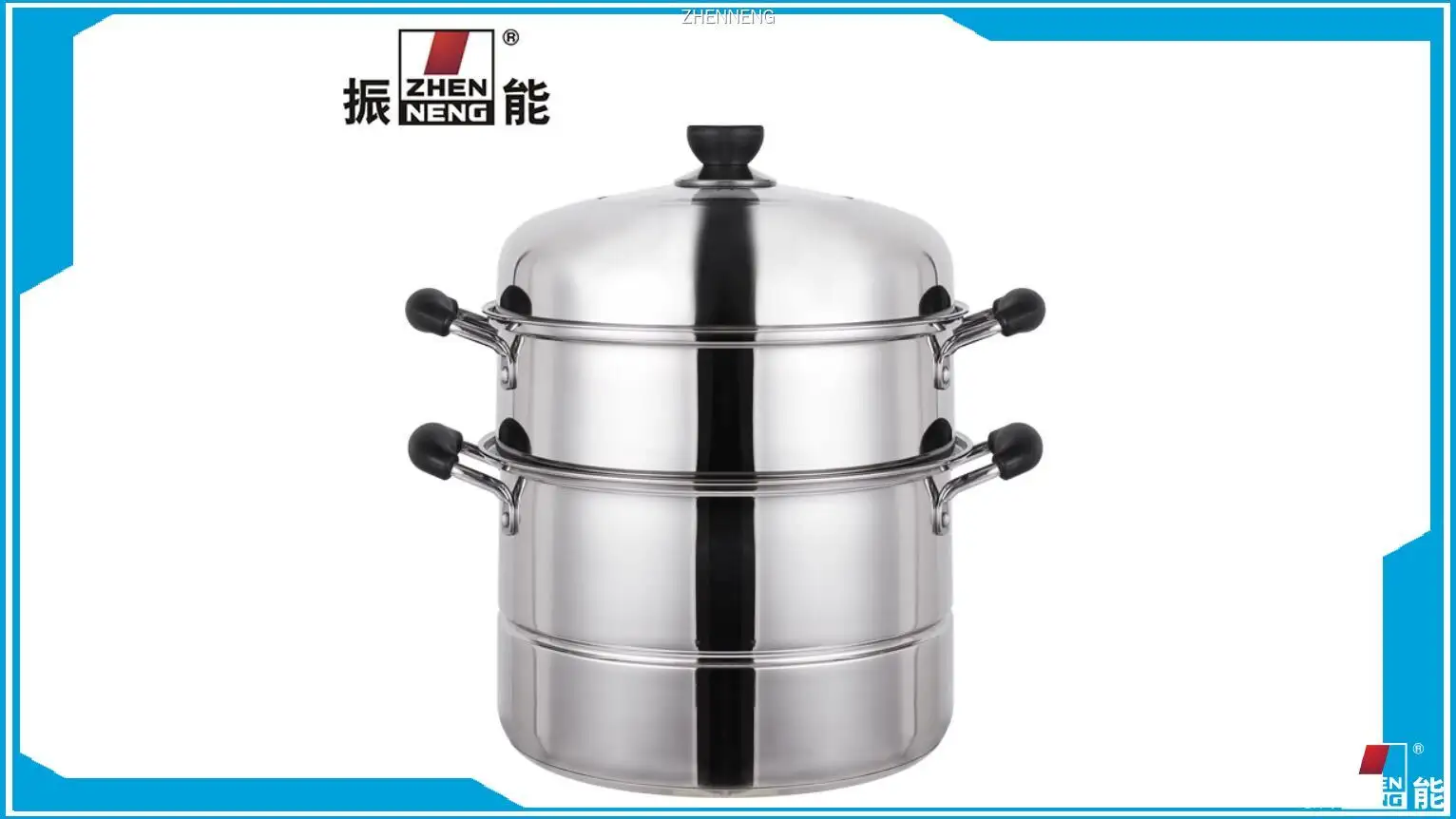 Double Bottom Stainless Steel Steamer Pot - Customizable Kitchenware Set 1