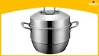 28cm Stainless Steel Multifunctional Two-Layer Steamer Pot for Home Use 1