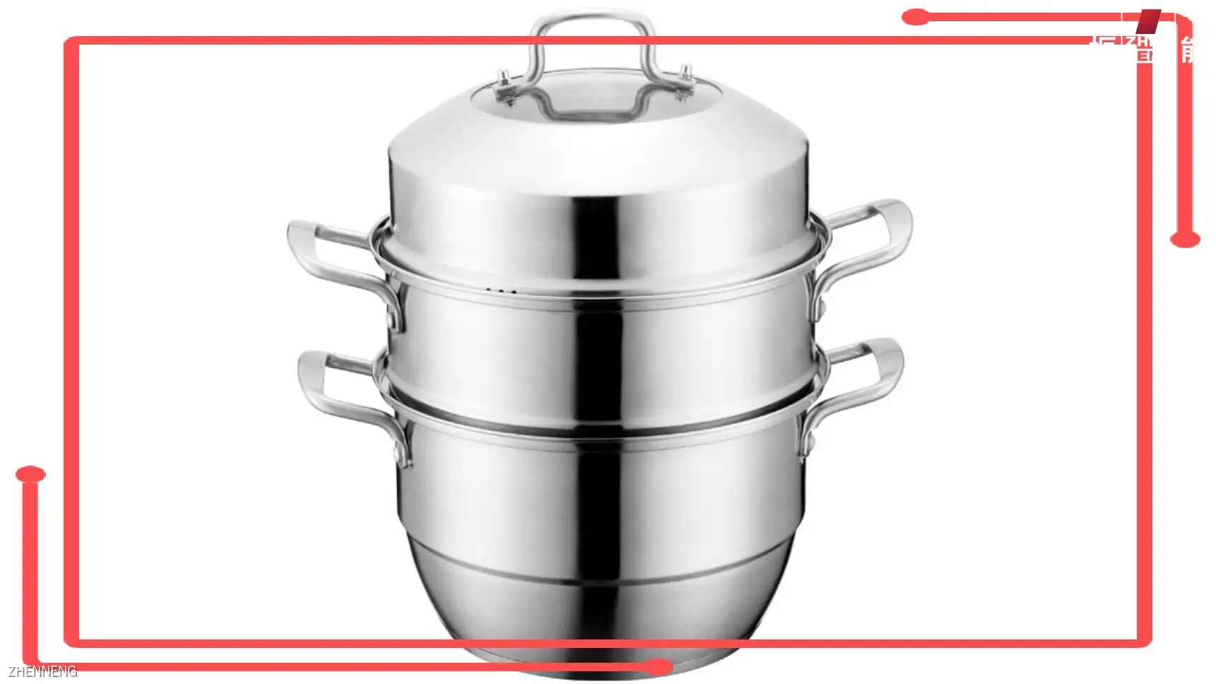 3 Tier Stainless Steel Steamer - High Quality Multifunction Pot 1