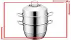 3 Tier Stainless Steel Steamer - High Quality Multifunction Pot 1