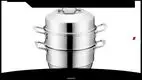 3 Tier Cooking Pots - Stainless Steel Steamer Pot 1