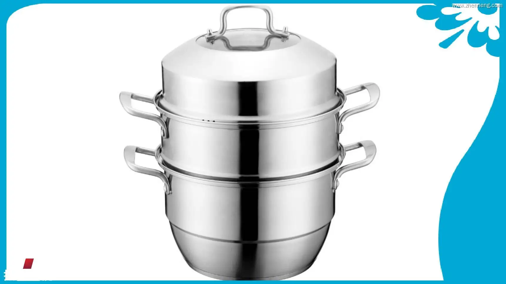 3 Tier Pot Steamer - High Quality Stainless Steel Cookware 1