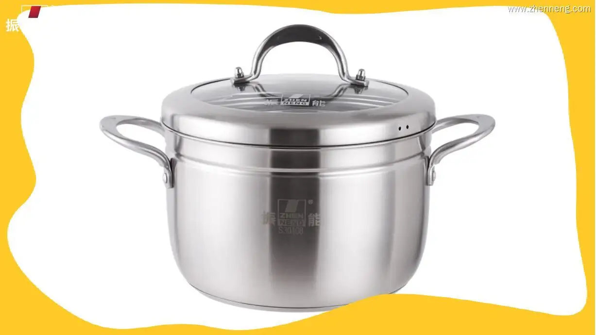 22cm Stainless Steel Steamer Pan with Glass Lid & Handles 1