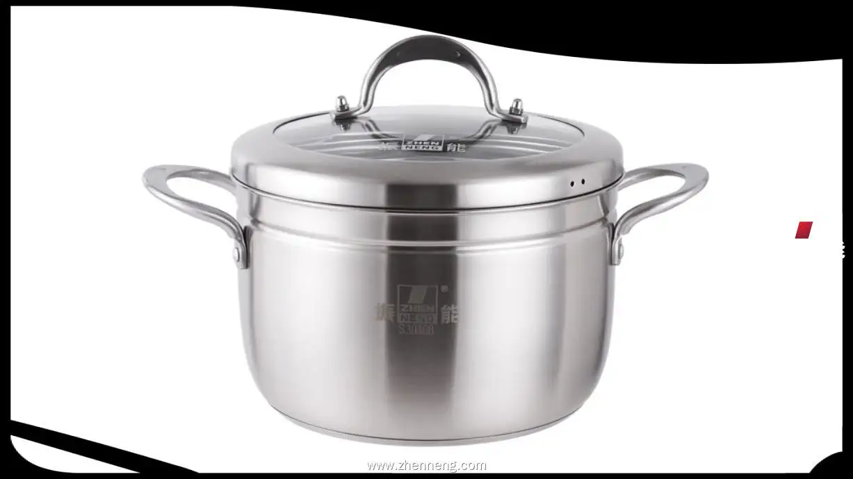 Cuiseur vapeur à deux étages en acier inoxydable 1