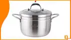 22cm Stainless Steel 2-Tier Steamer Pot 1