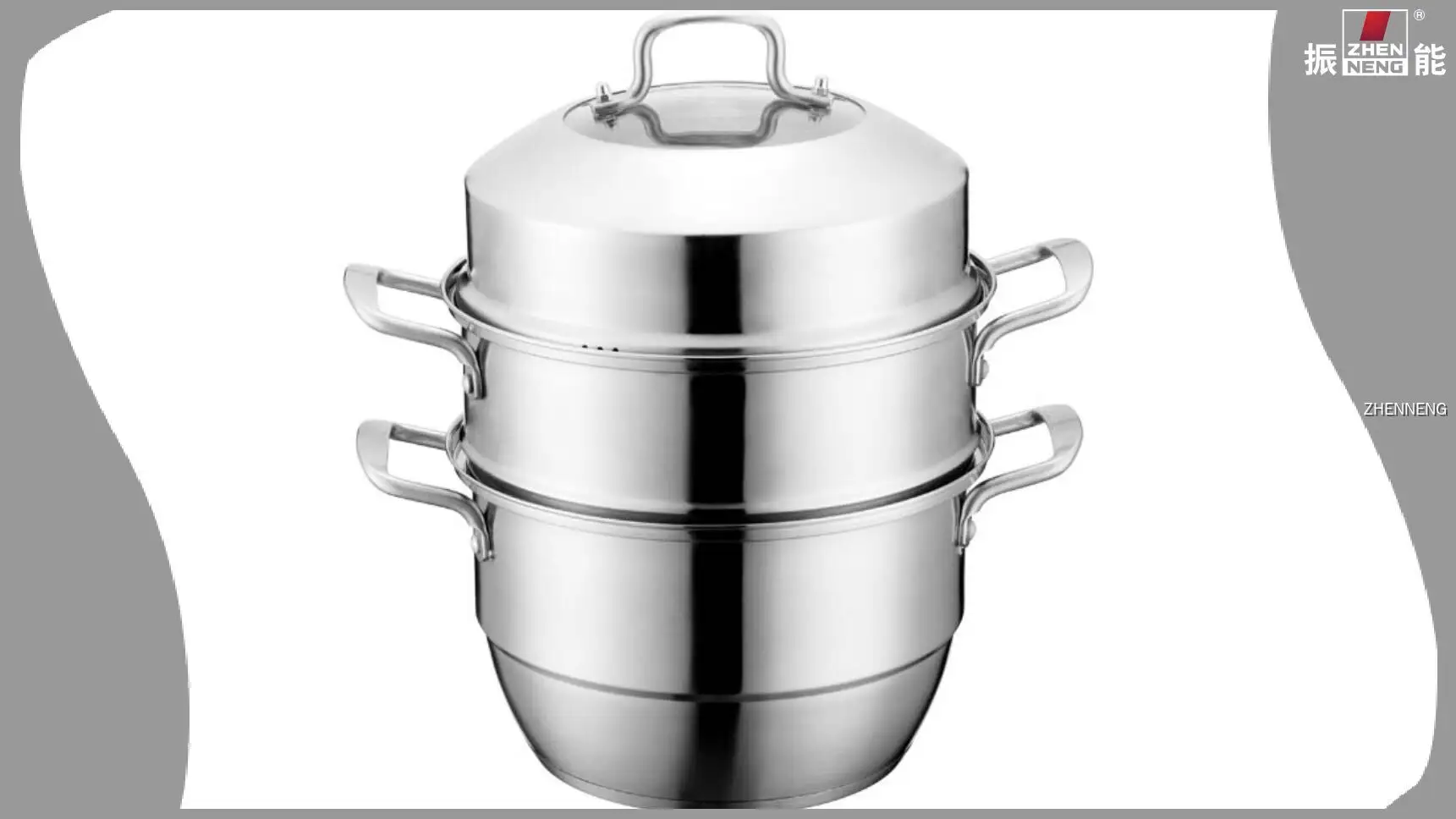 3 Tier Pot Steamer - Top Quality Stainless Steel Cookware 1