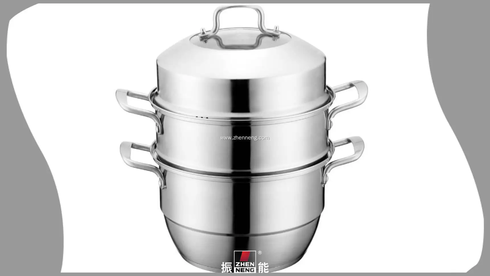 Large 3-Tier Stainless Steel Steamer Pot 1
