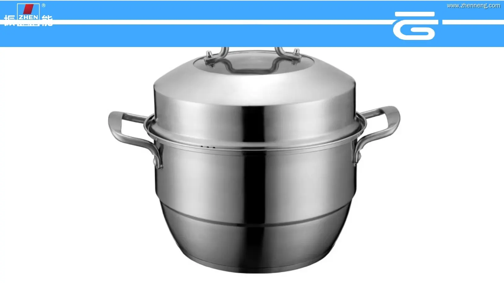 2-Tier Stainless Steel Steamer Pot - Healthy Meal Prep1 1