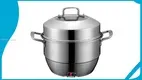 2단 스테인리스 스틸 찜기 (26cm) - 건강한 요리 1