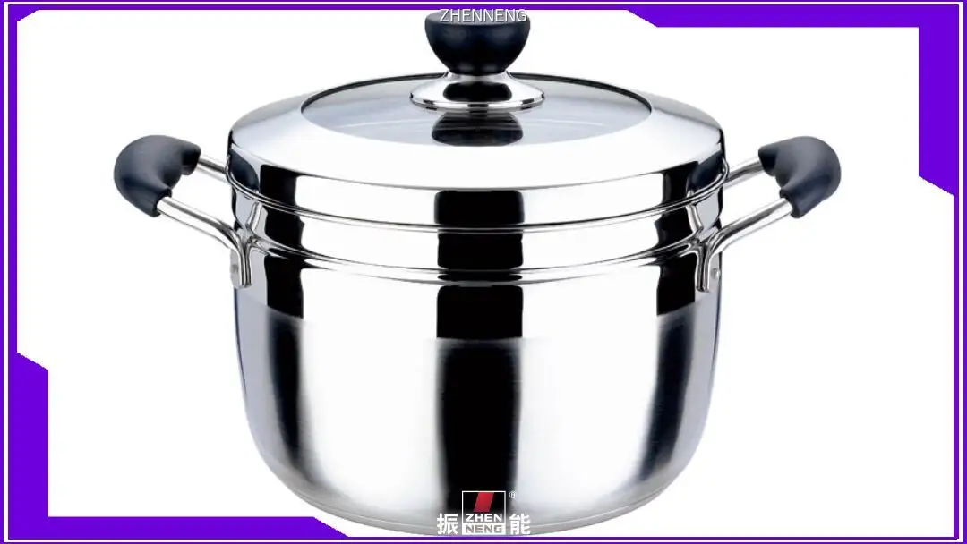 Two Tier Stainless Steel Steamer Pot with Glass Lid 1