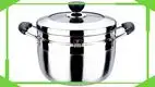 2 Tier Stainless Steel Steamer Pot - Food-Grade, Double Handle, Tempered Glass Lid 1