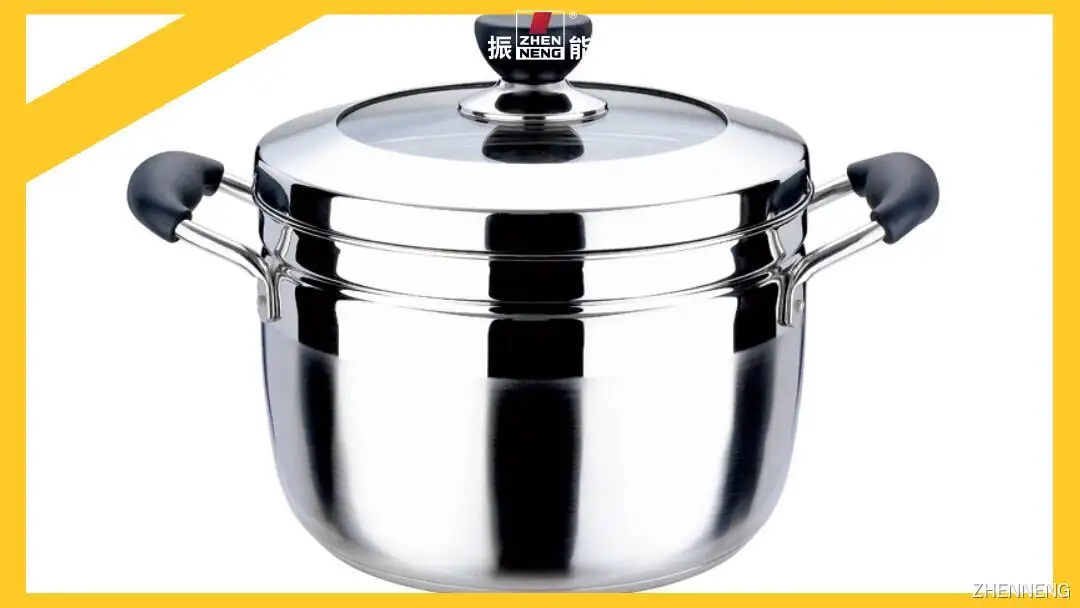 Stainless Steel 2 Tier Steamer Pot with Glass Lid - Rust-Resistant & Easy to Clean 1