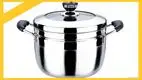 Stainless Steel 2 Tier Steamer Pot with Glass Lid - Rust-Resistant & Easy to Clean 1