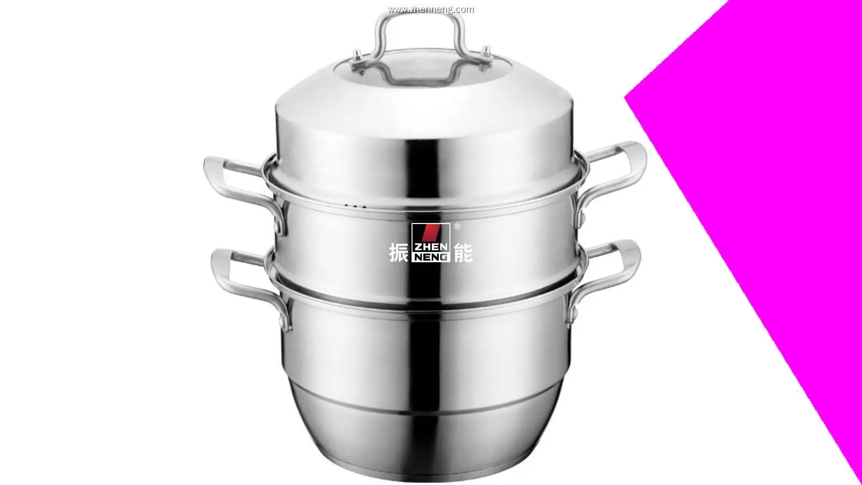 3 Tier Stainless Steel Steamer Pot - Fast Heating & Stackable 1