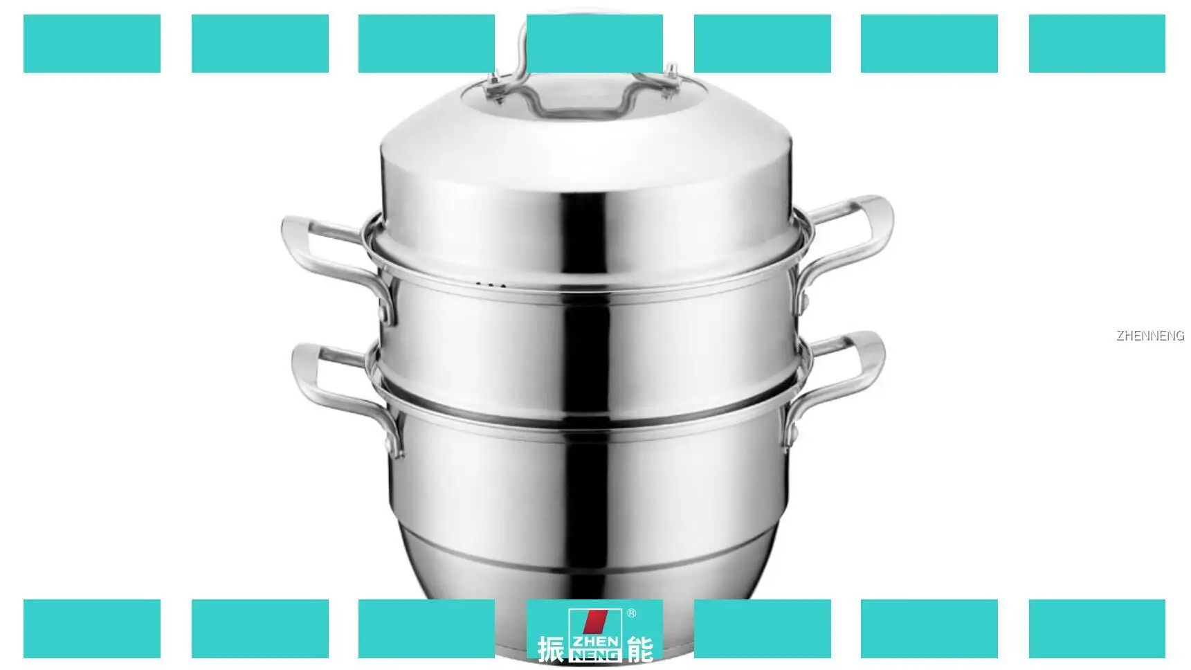 Vaporera de acero inoxidable de 3 niveles: calentamiento rápido, apilable, personalizable. 1