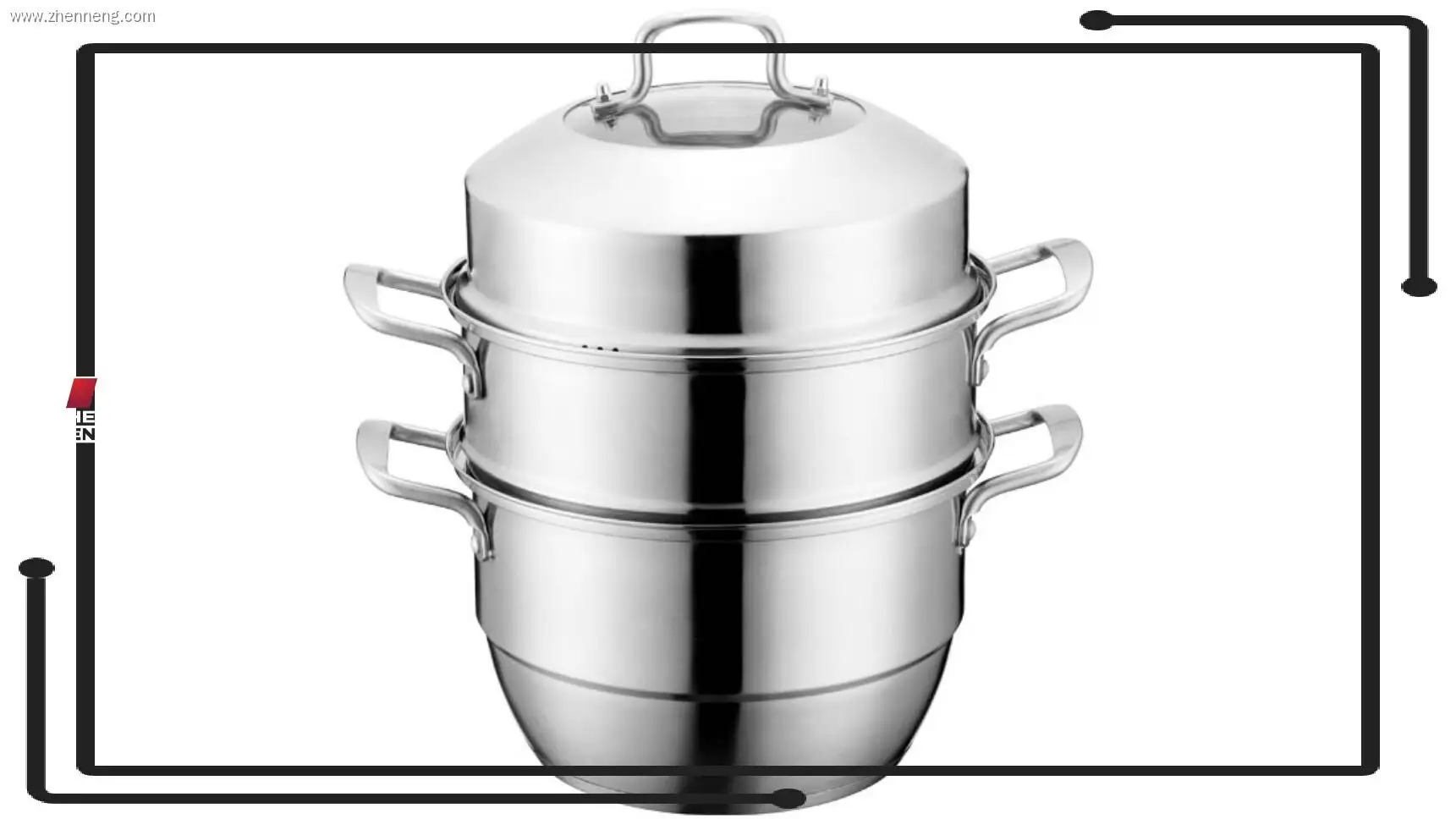 Triple Layer Stainless Steel Steamer Pot - Fast Heating & Stackable 1